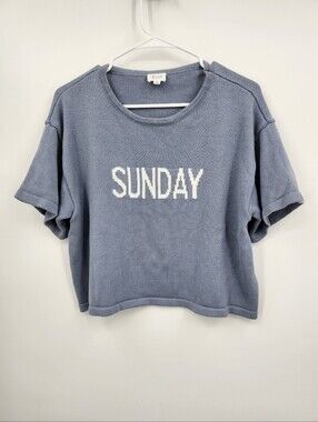 Le Lis Collection Sunday Knit Sweater Top Blue Size Medium